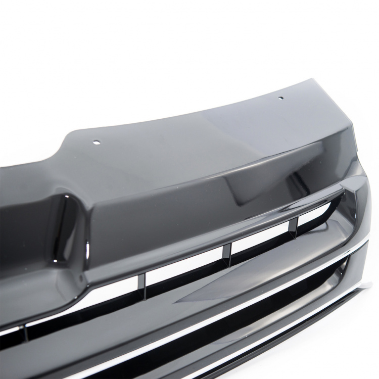 Upgrade Sportgrill / Kühlergrill ohne Emblem für Volkswagen T5 GP (Facelift) 10-15 schwarz Hochglanz